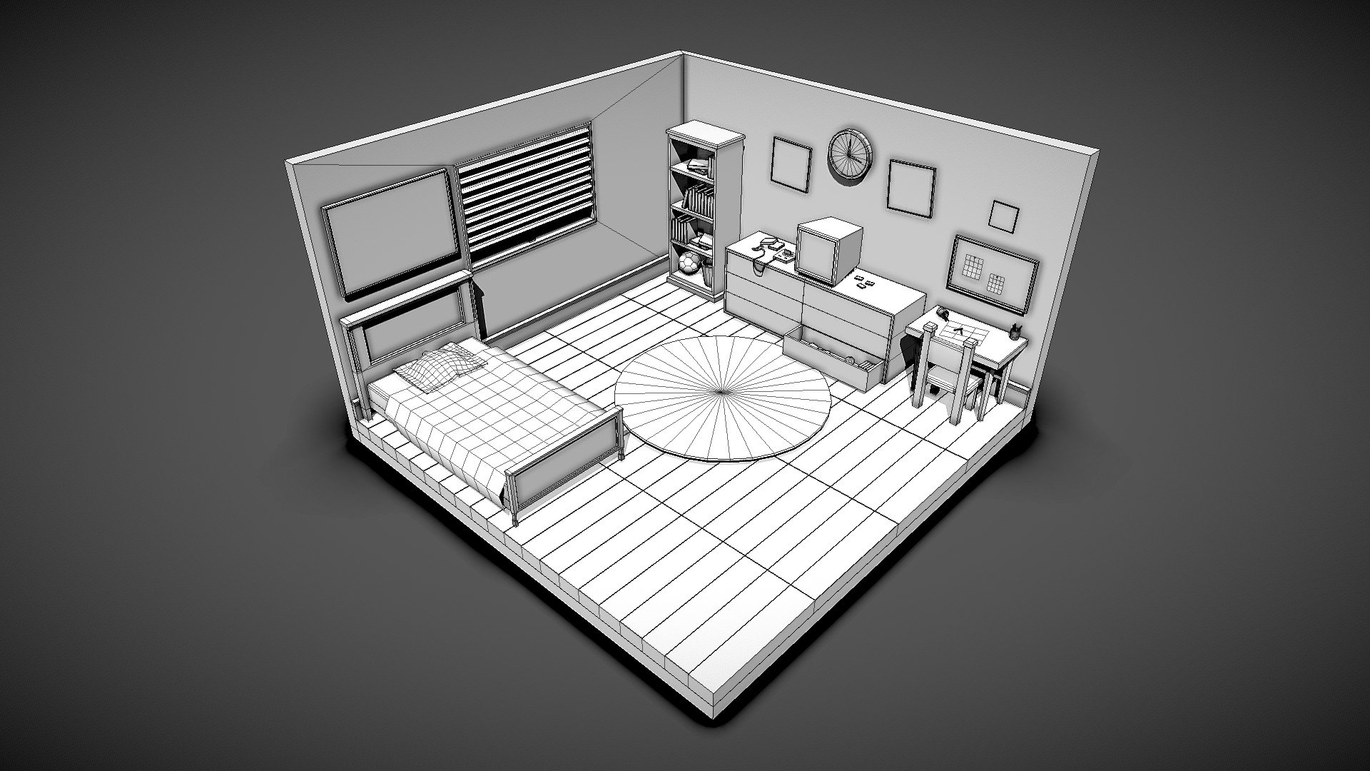 Isometric Game Room 3d model