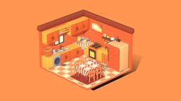 Isometric Stylized Kitchen