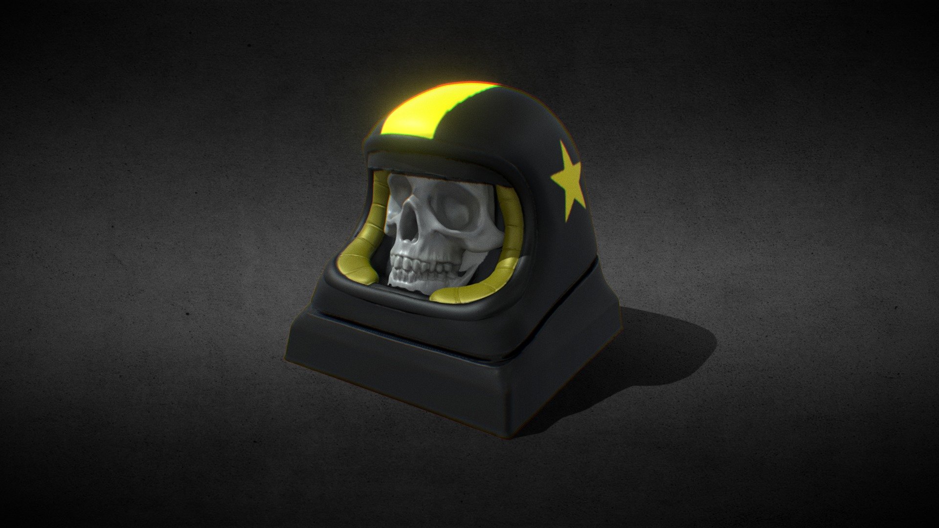 The Skullstronaut Keycap 3d model