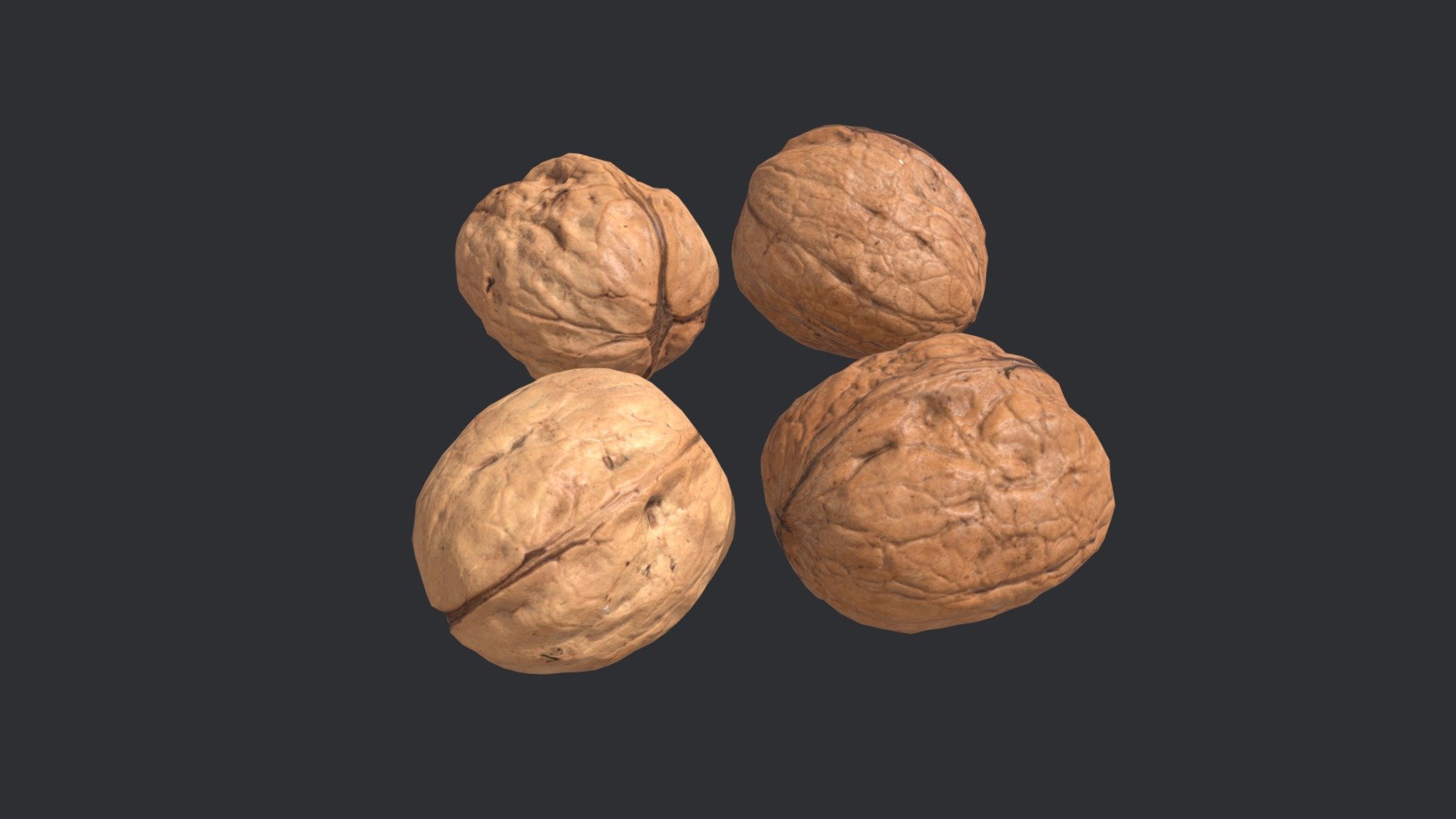 Unshelled Walnuts 3d model