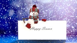 Snowman With Customizable Greetings Card