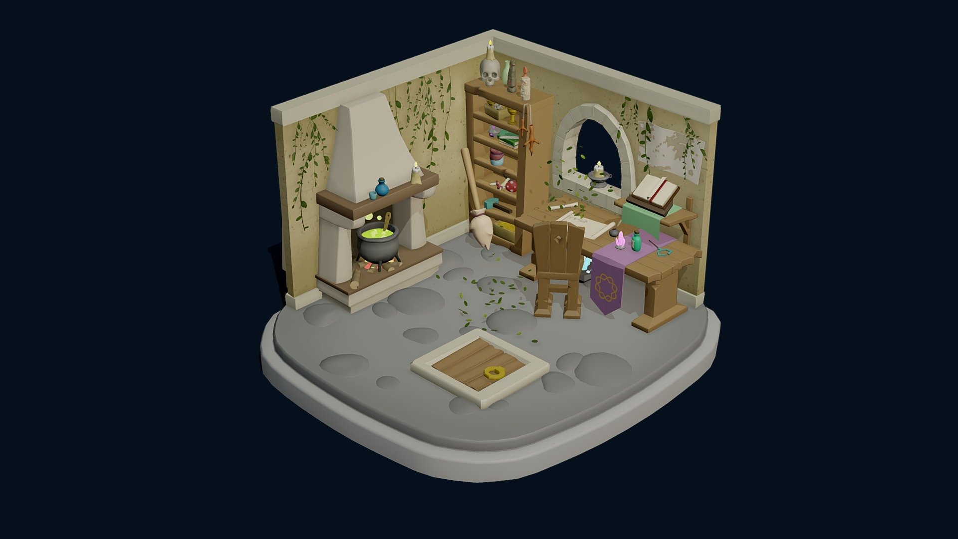 Witch Room Low Poly 3d model