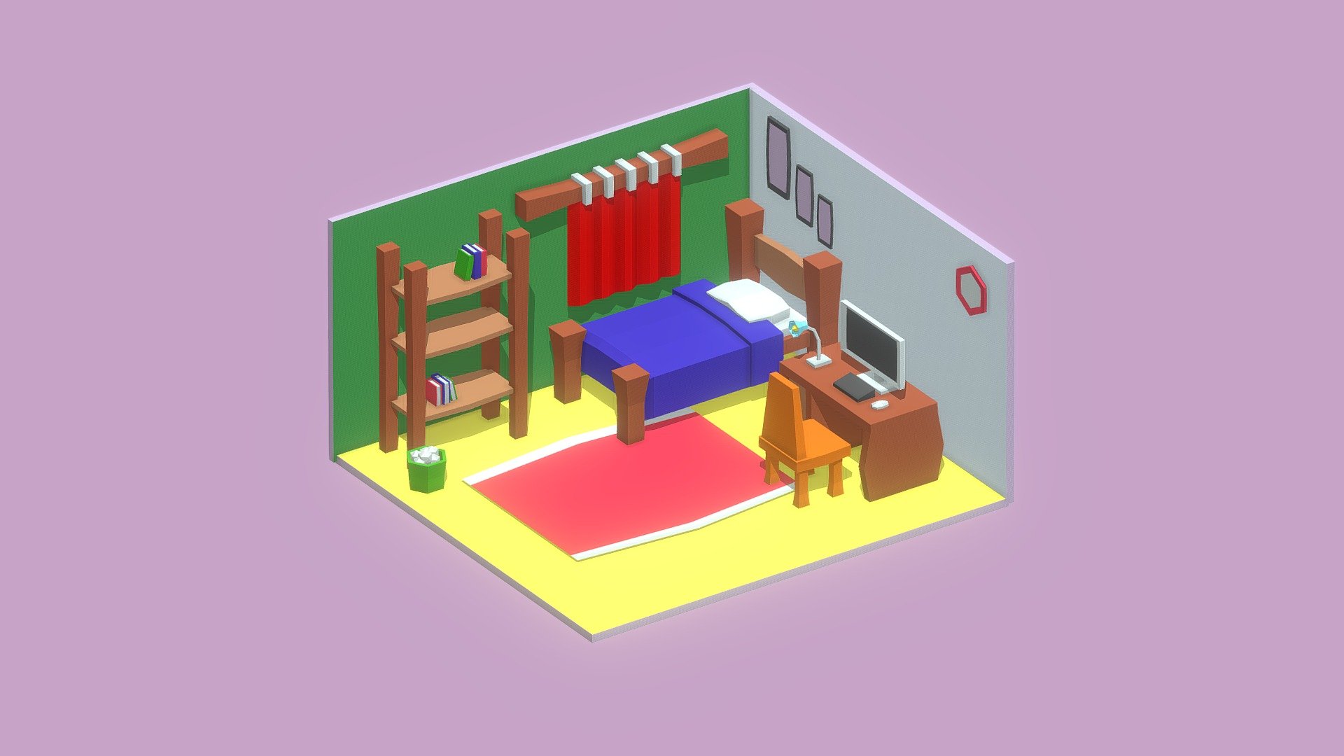 Isometric Room 3d model