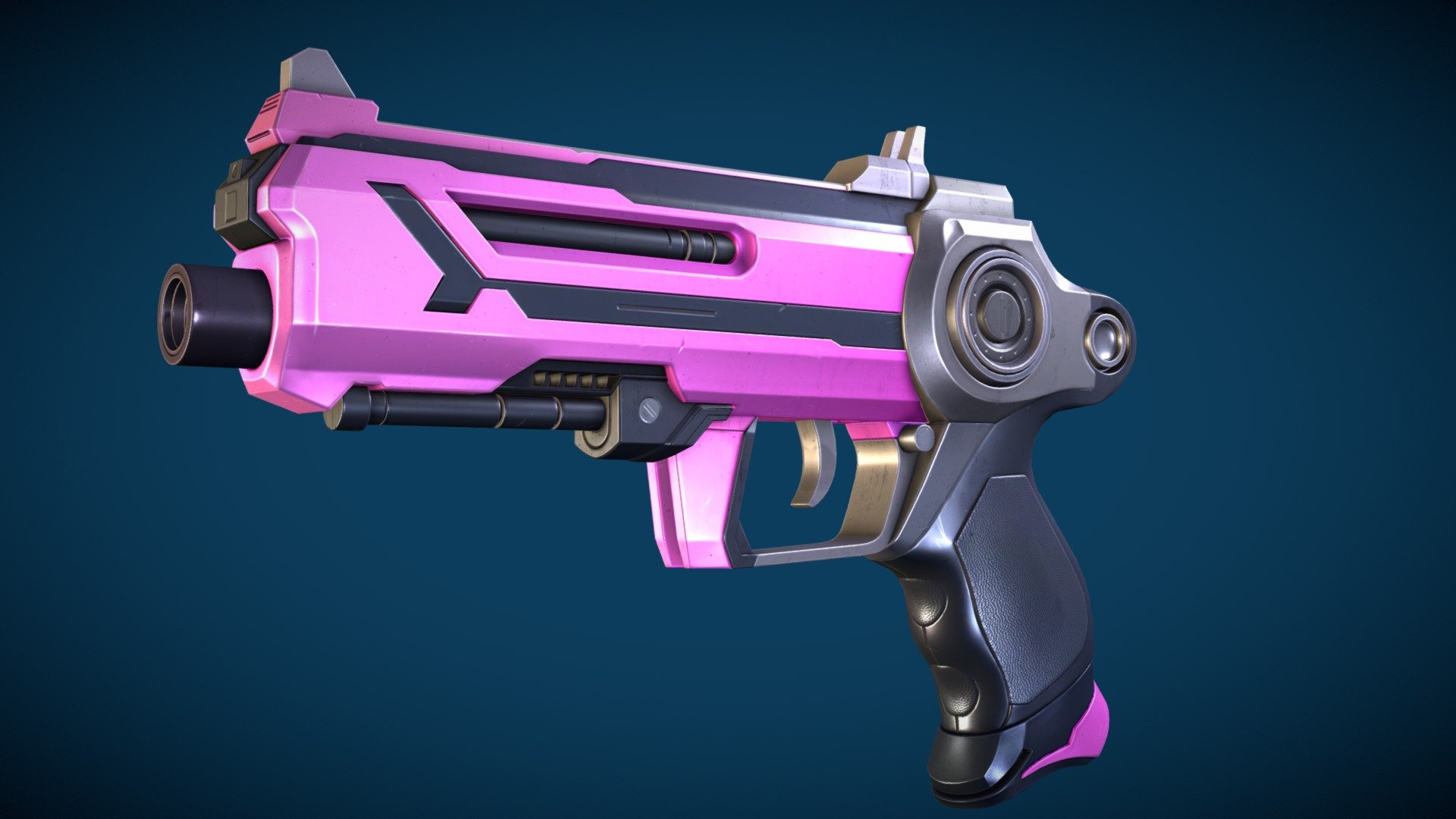 Gameready_Sci-Fi_Gun 3d model