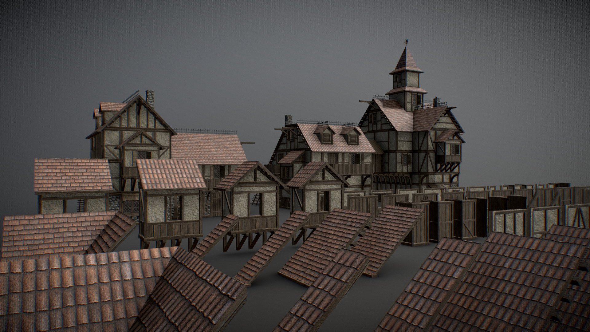 Medieval Modular Asset Pack 3d model