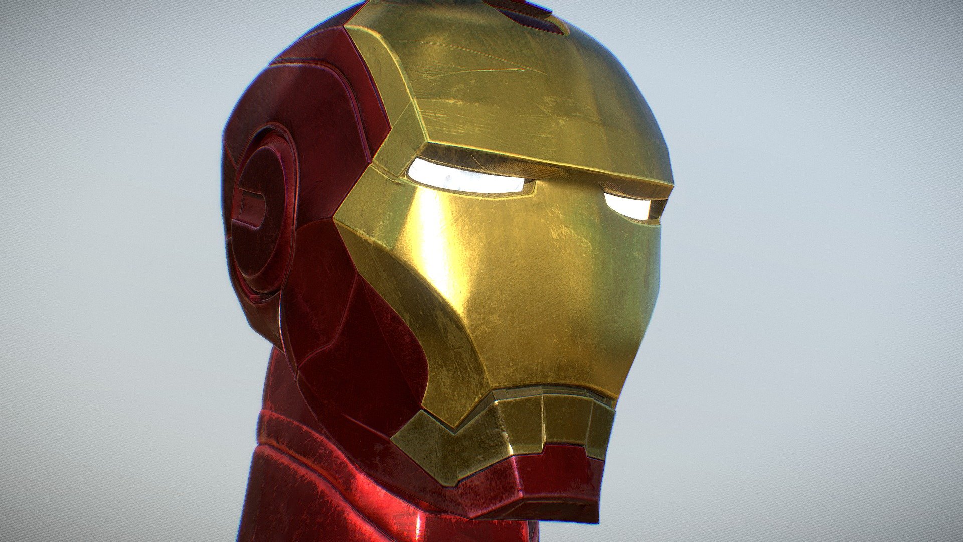 Ironman mark4 suit helmet hpoly 3D model 3d model