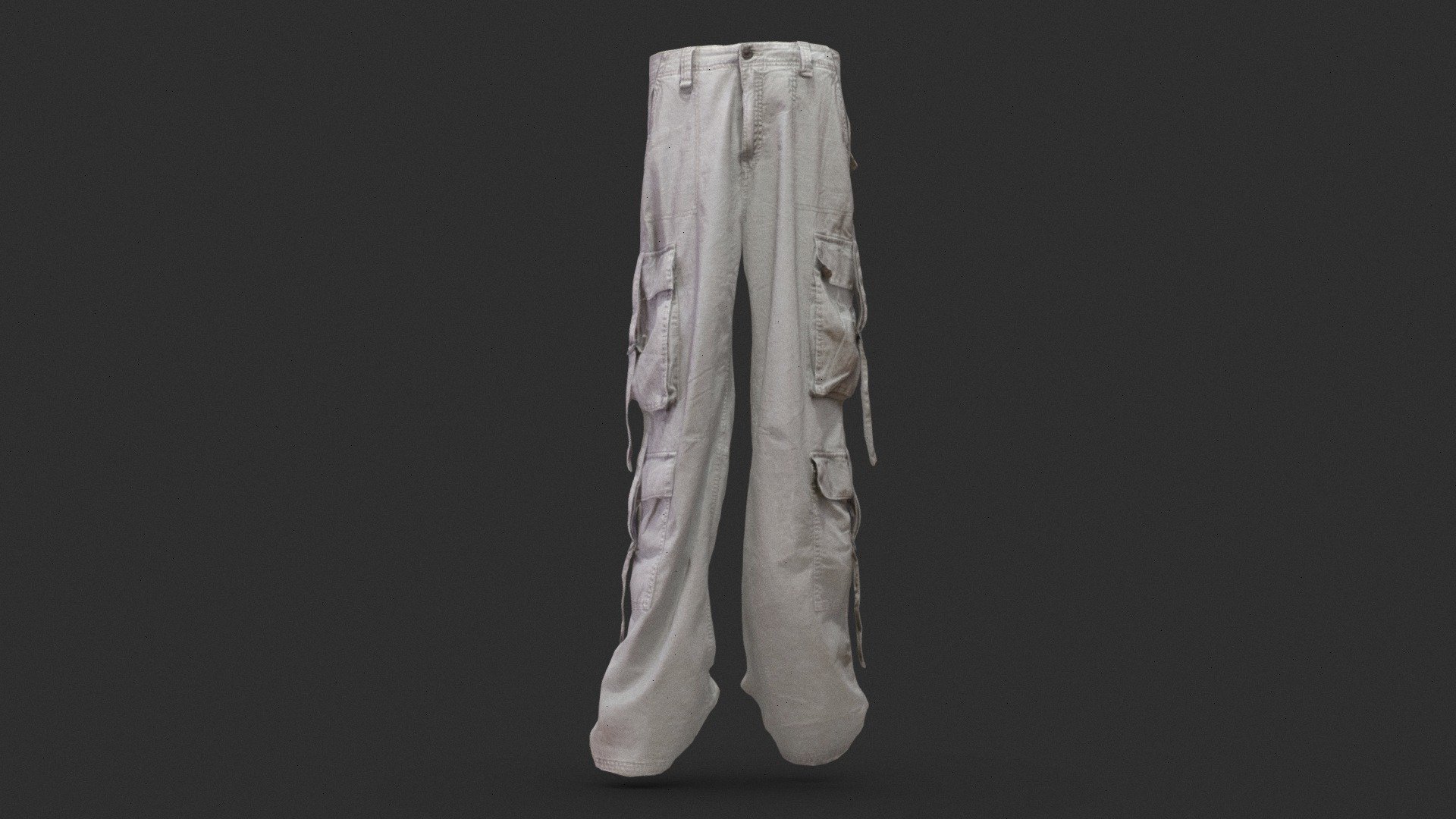 Modern grey long trousers 3d model