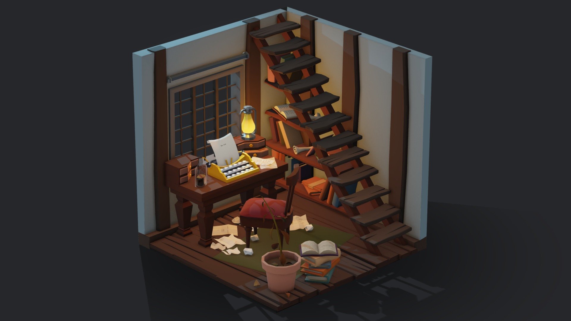 Writers Office 3d model