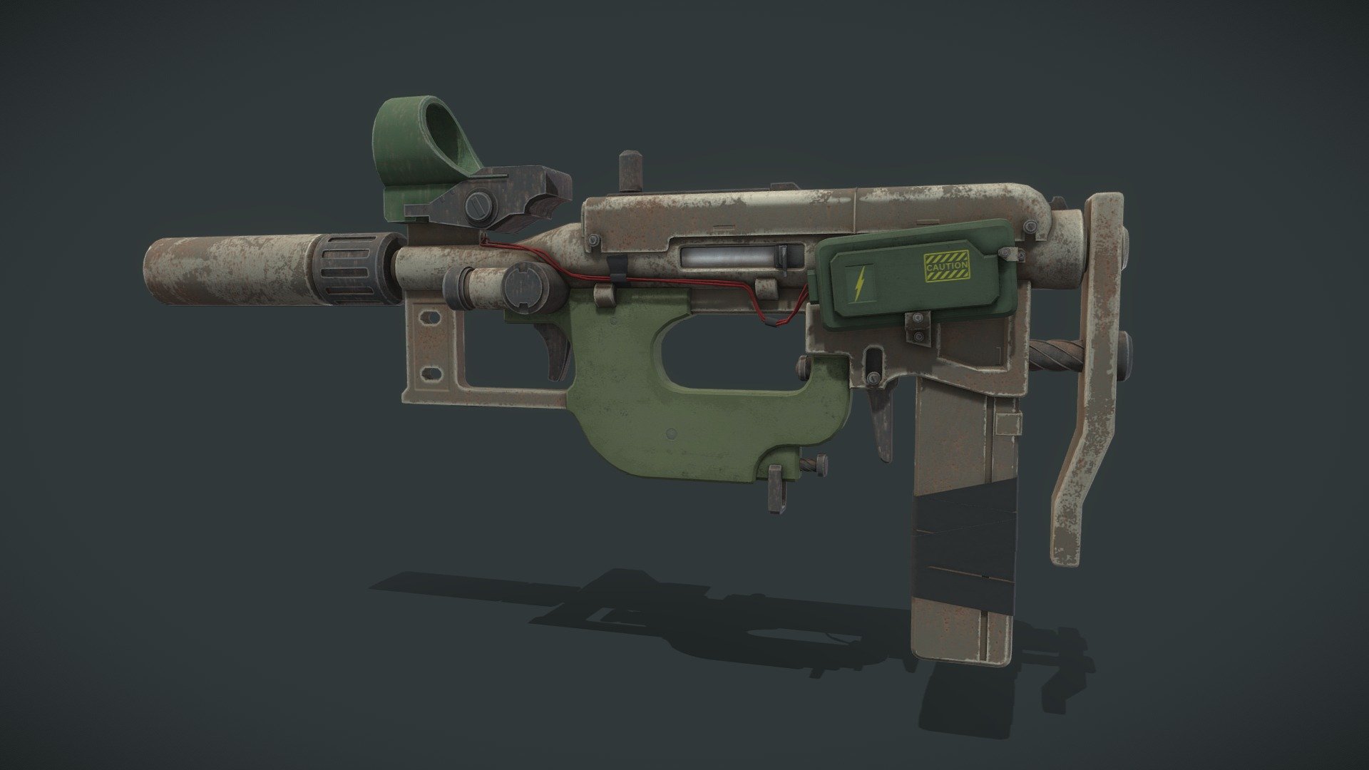 Submachine gun 3d model