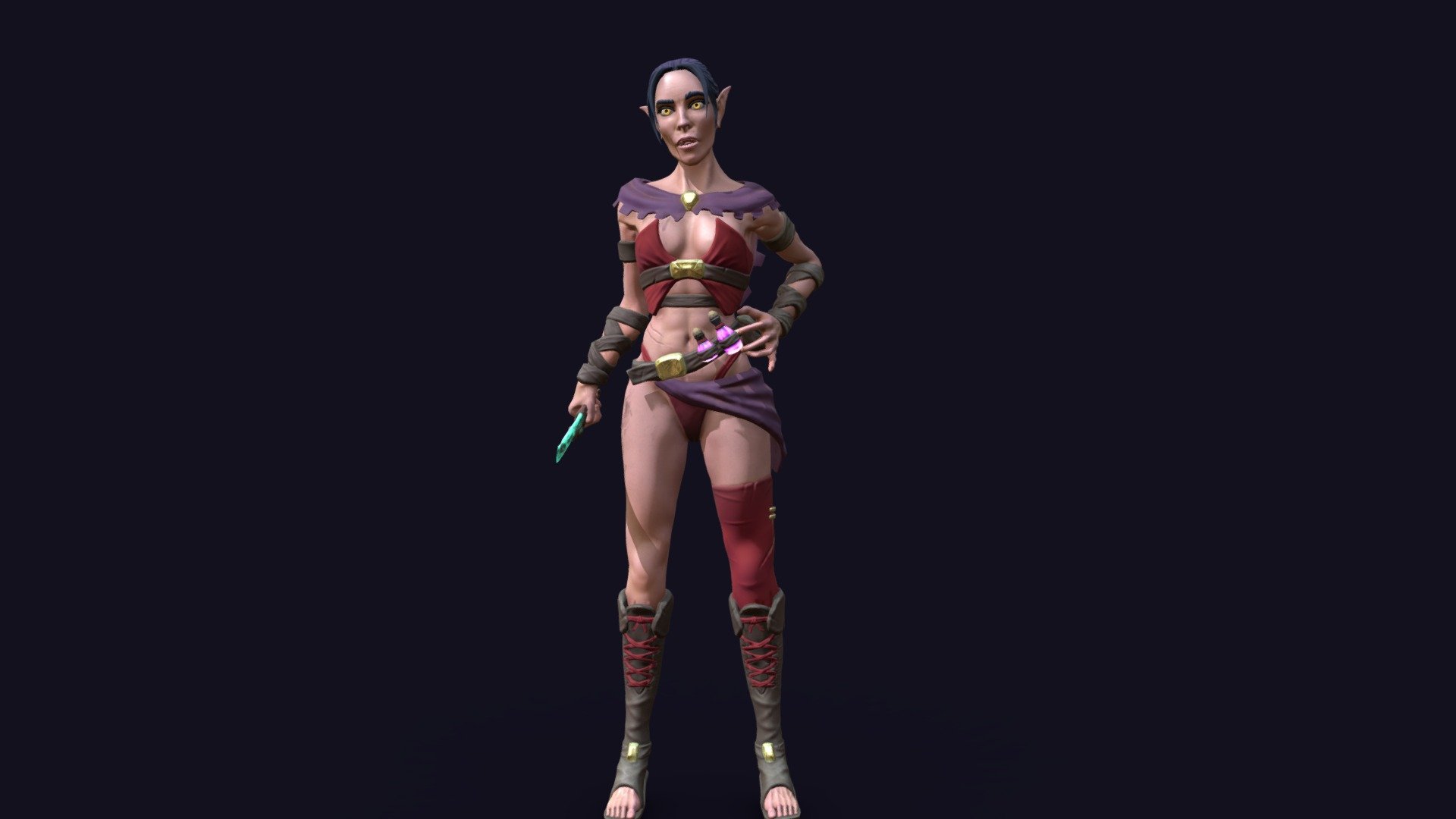 Elven Witch 3d model