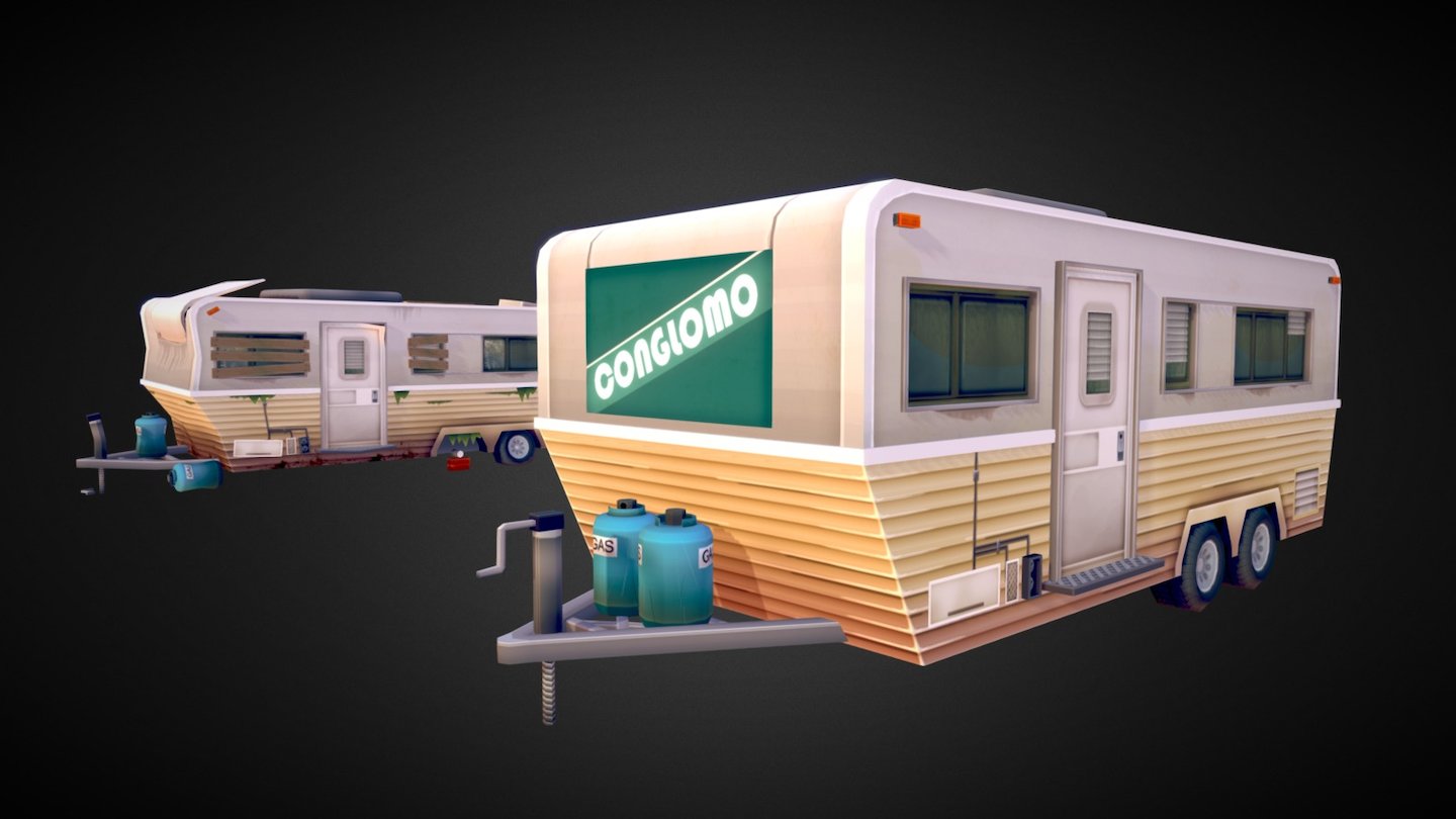 Trailer Office 3d model