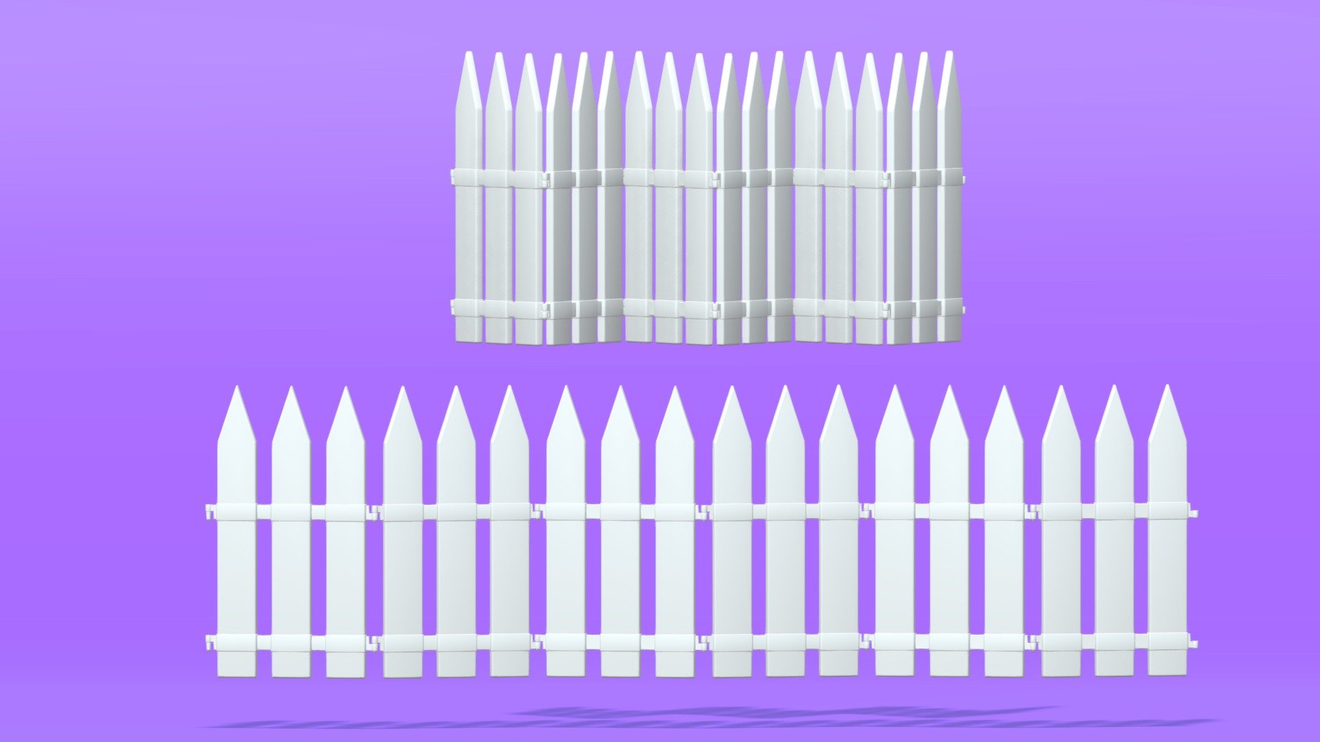 Cute Fence 3d model