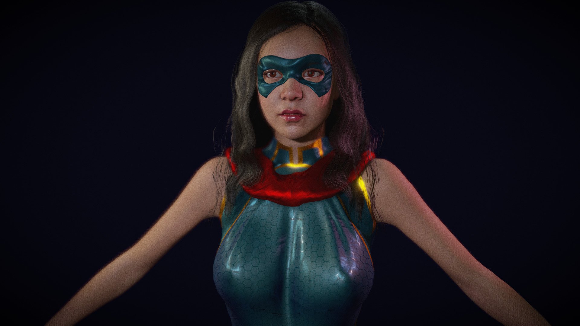 Kamala Khan WIP 3d model