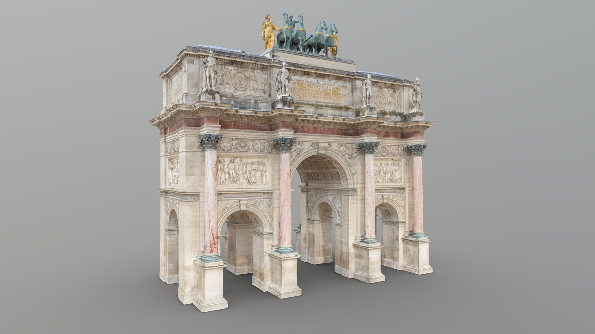 Arc de Triomphe du Carrousel, Louvre 3d model