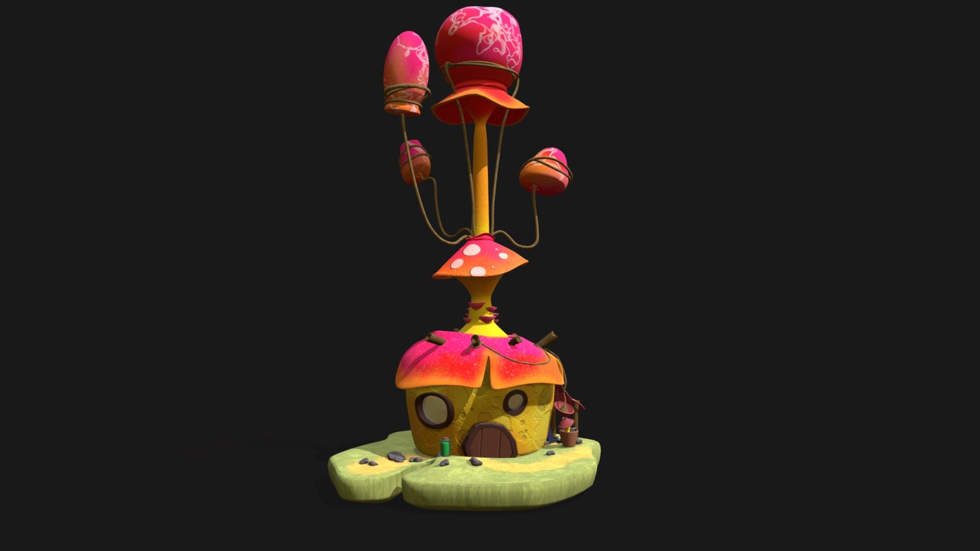 Mushrooms 3d model