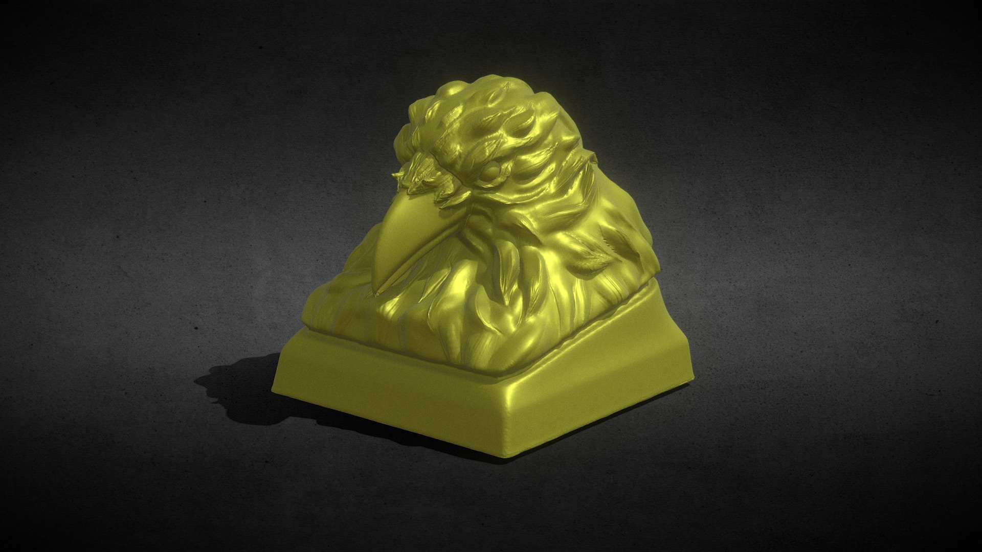 The Golden Raven Ravenclaw Keycap 3d model