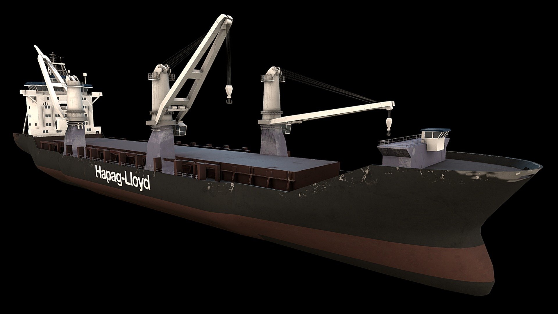 Heavy Lift Multi Purpose Cargo Ship Hapag-Lloyd 3d model