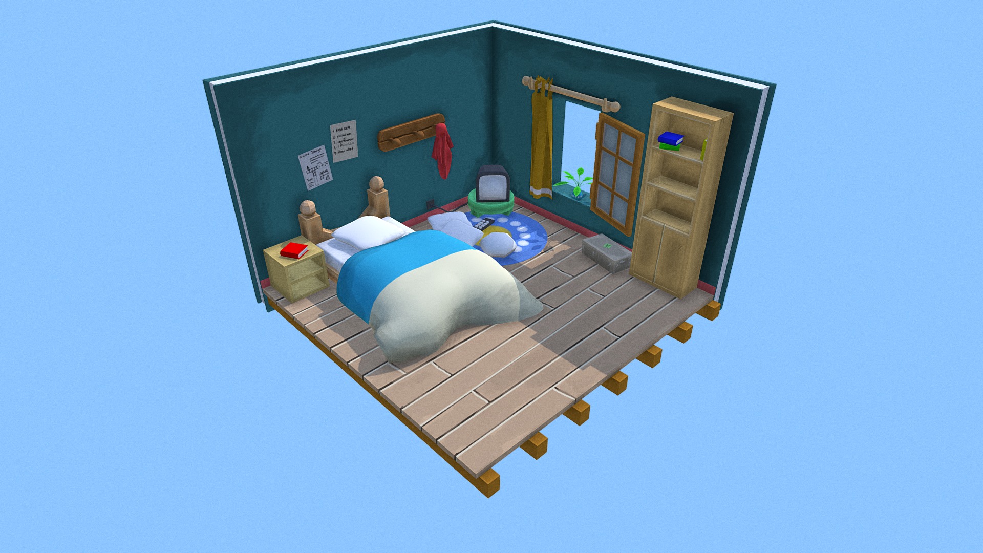 Safe haven : isometric room 3d model