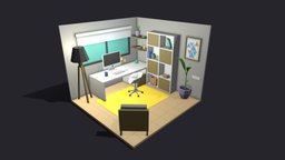 Office Room 6 Low-poly 3D model