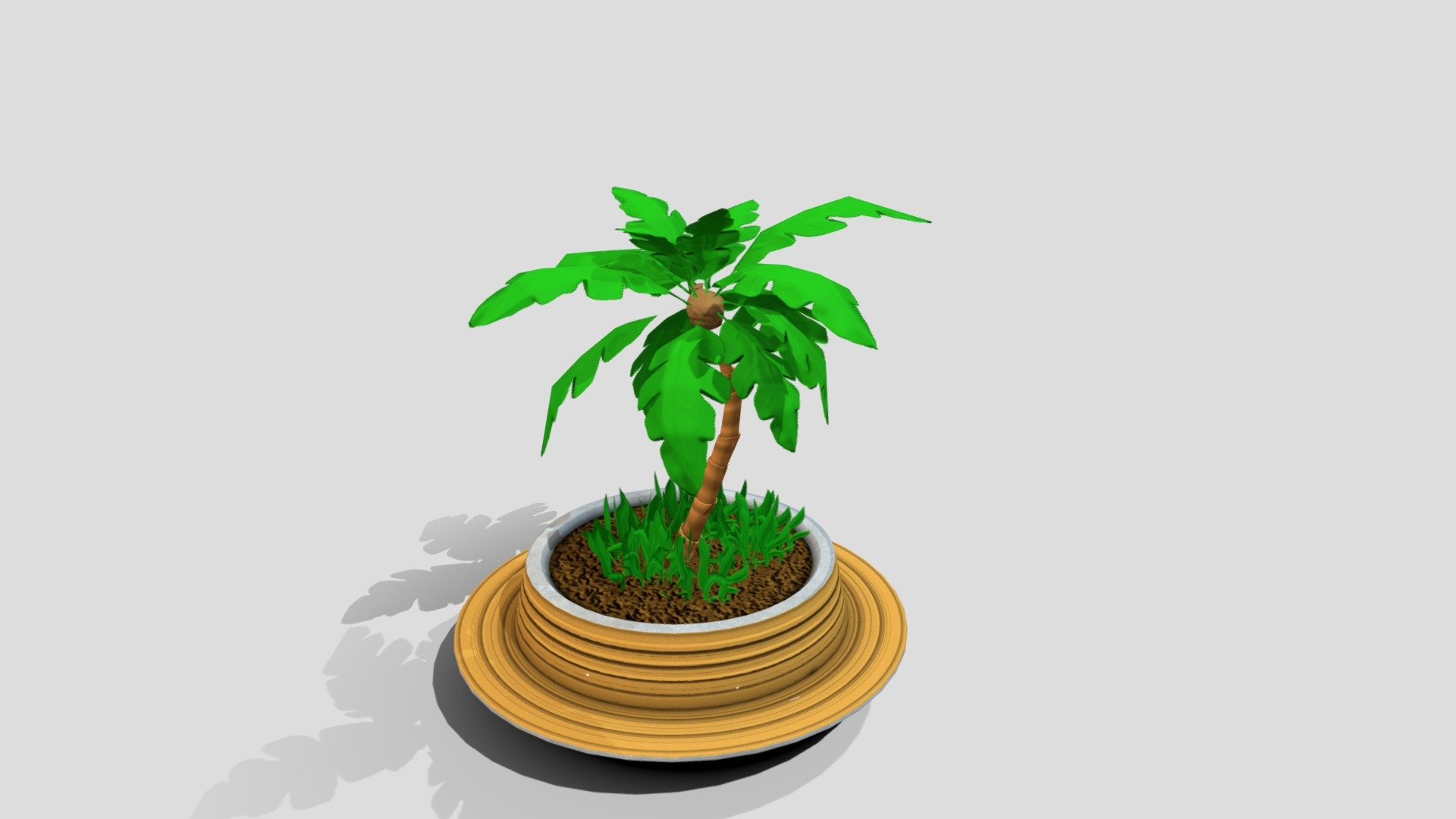 Palm Tree Bench 3d model