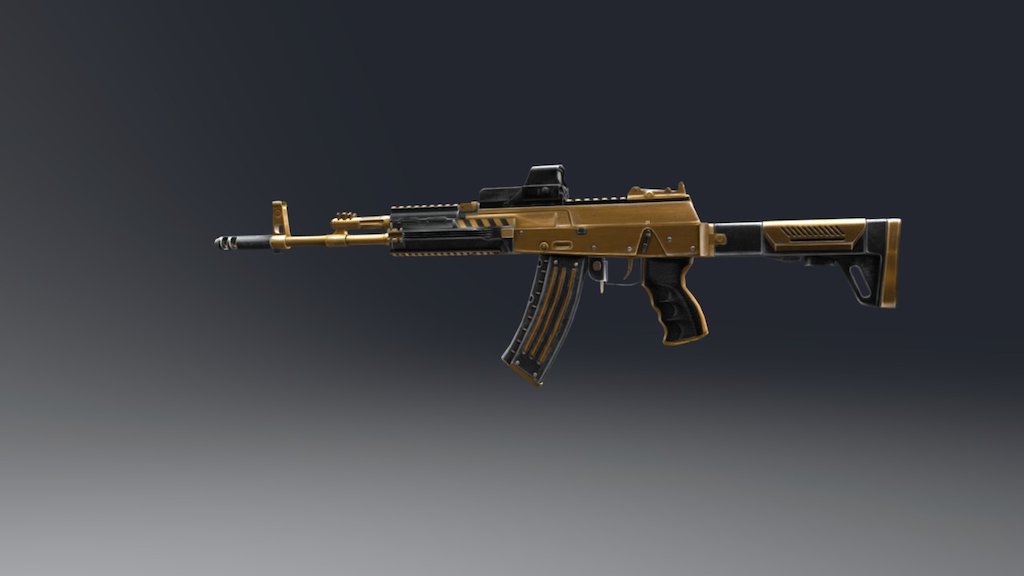 AR AK 12 Golden 3d model