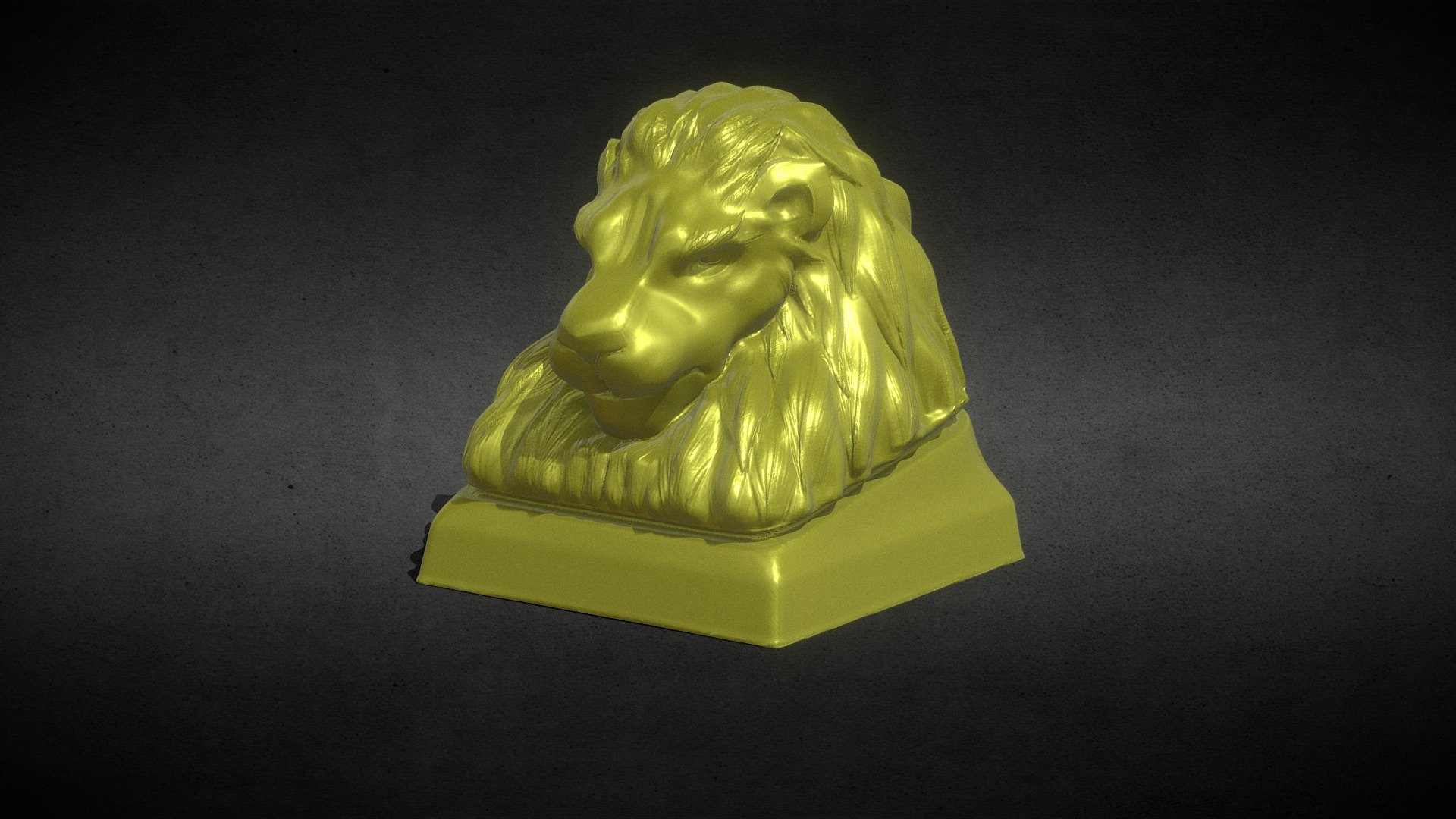 The Golden Lion Gryffindor keycap 3d model