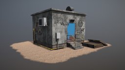 Low-poly old house