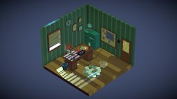 Isometric Detective Room