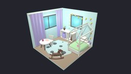 Childrens Room 4 Low-poly 3D model