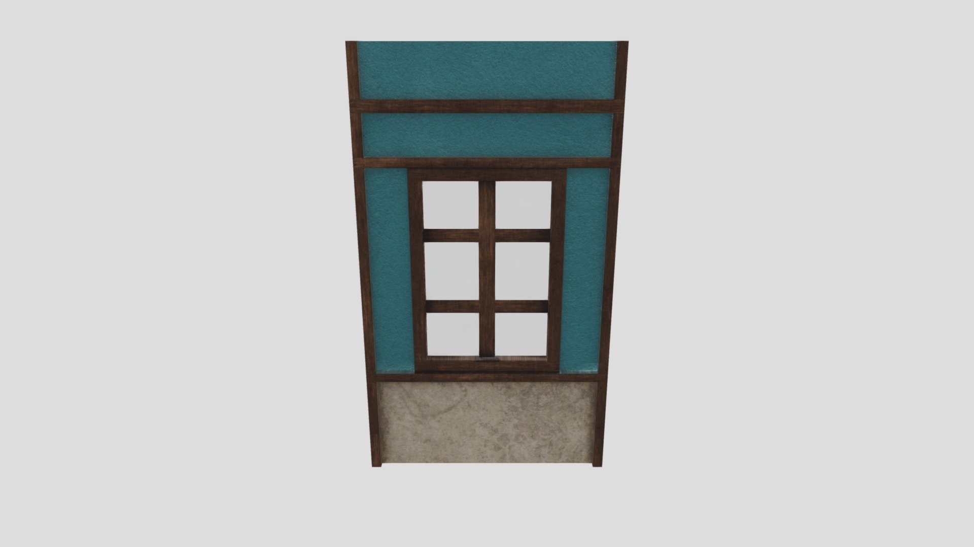 Modular wall window 3d model