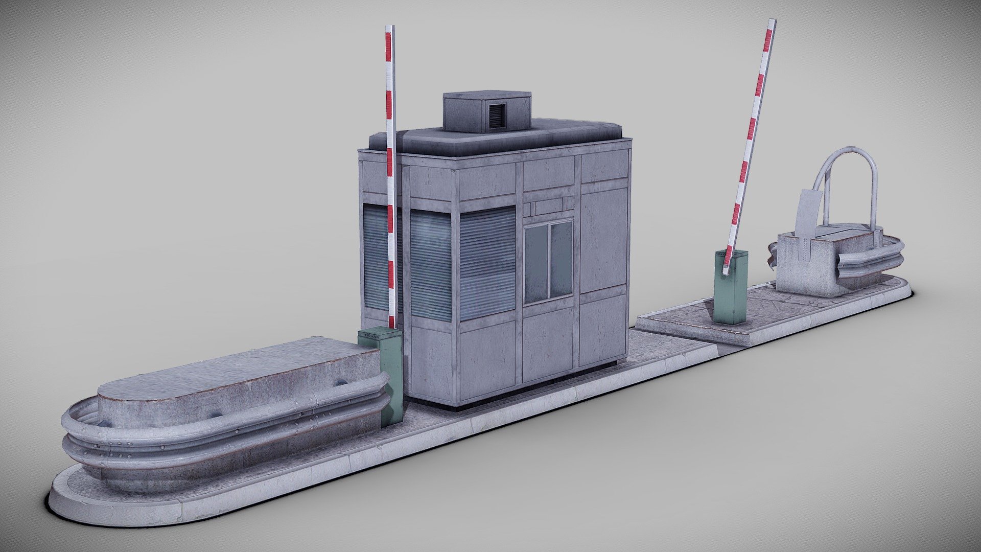 Tunnel du Mont-Blanc, Guard Booth 3d model