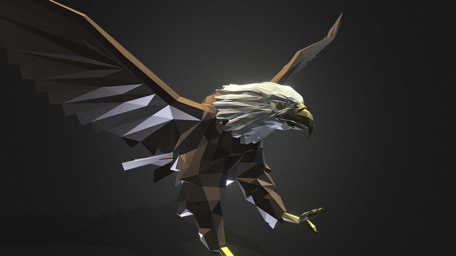 Pixeled Eagle 3d model