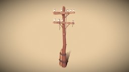 Stylized telegraph pole