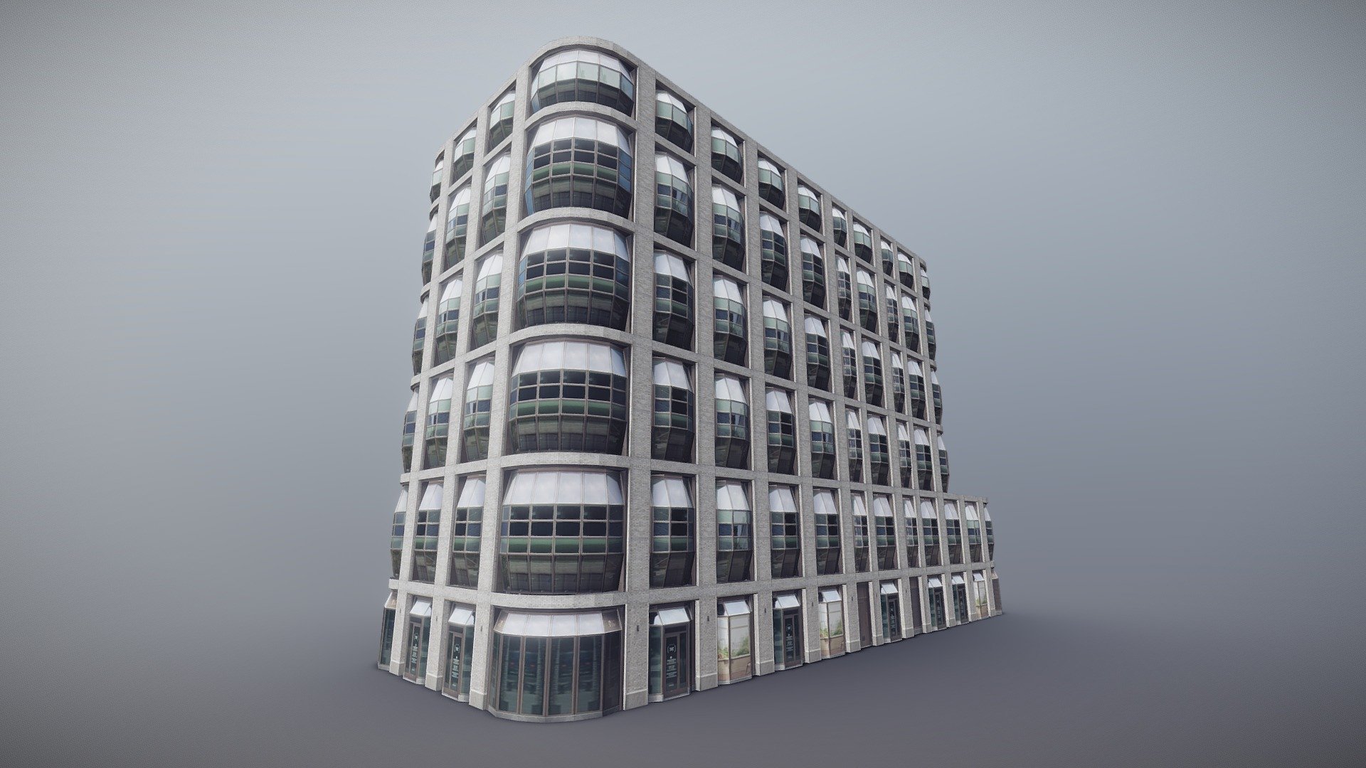 Modern Apartment Complex, 505 West 19 Street 3d model