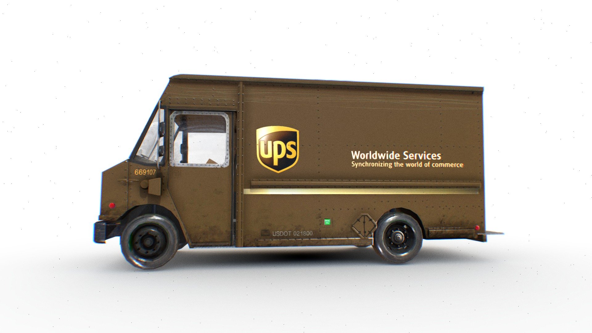 UPS Post Truck 3d model