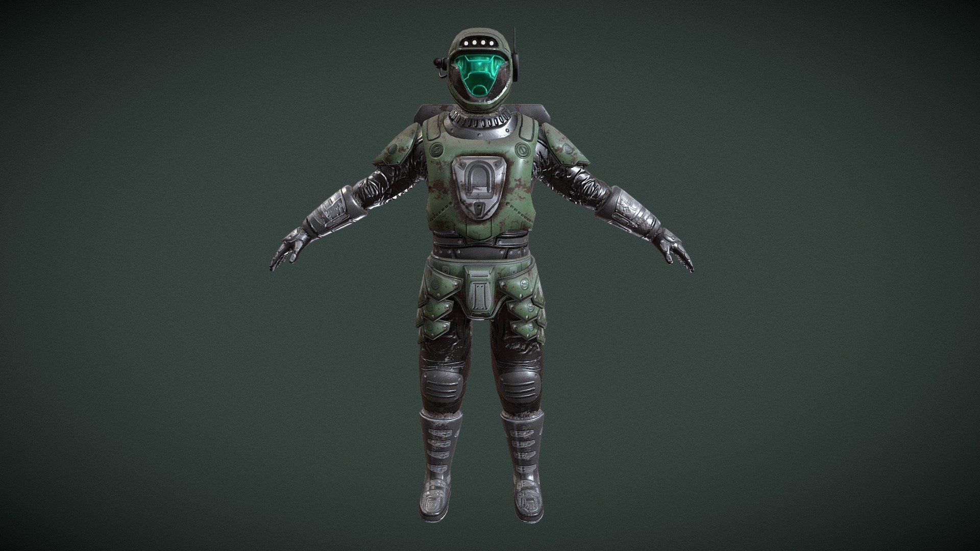 Sci-fi Military Astronaut Character 3d model