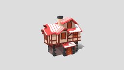 Low poly medieval house 2