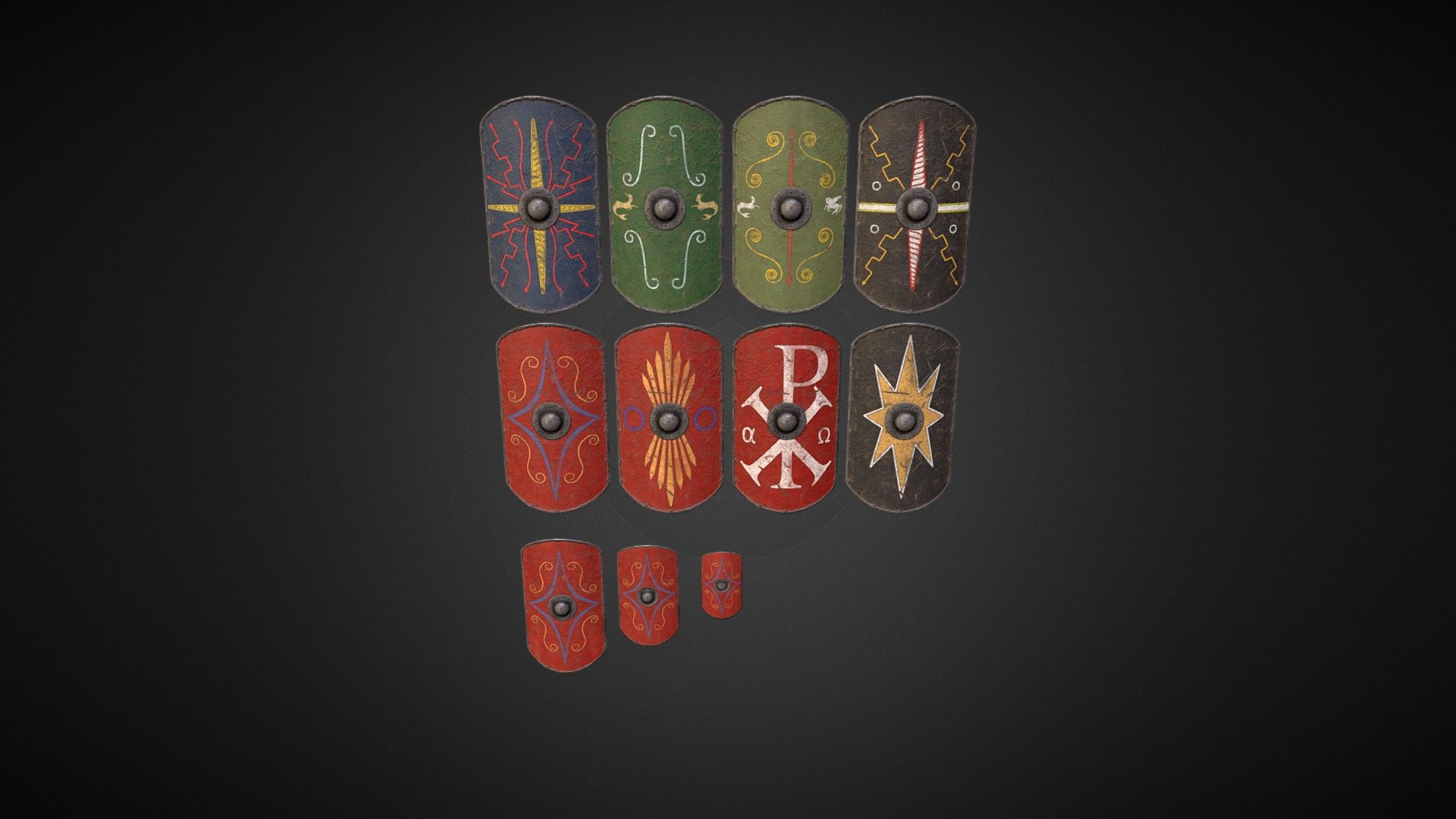 Roman Shield 3d model