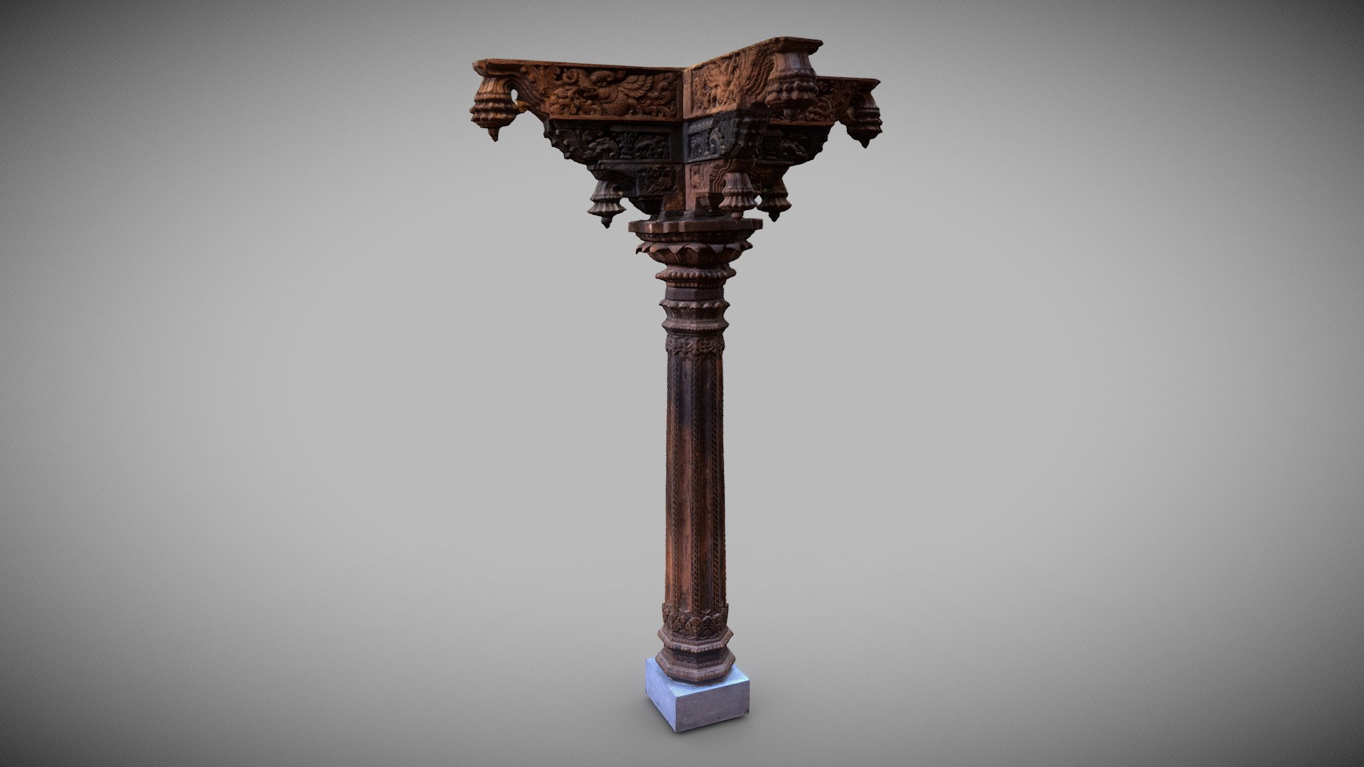 Temple pillars from Kerala 3d model