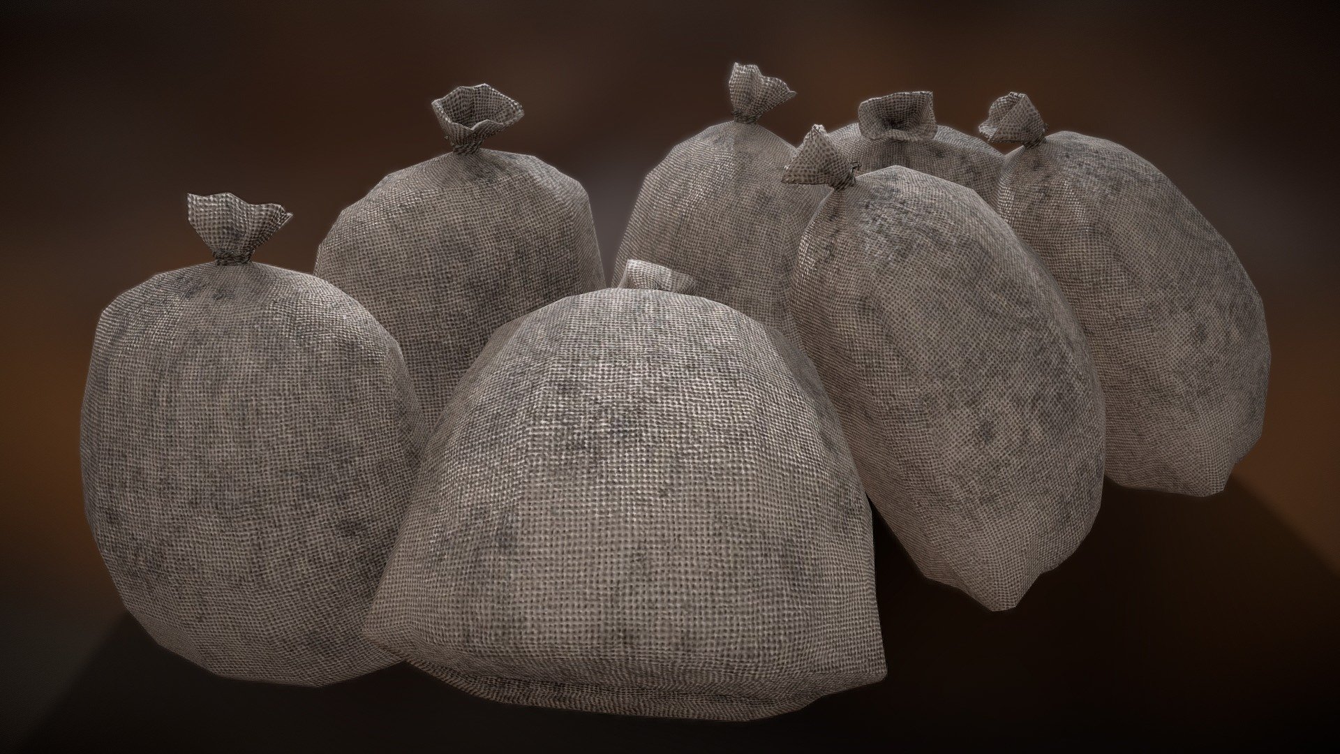 Bags of flour 3d model