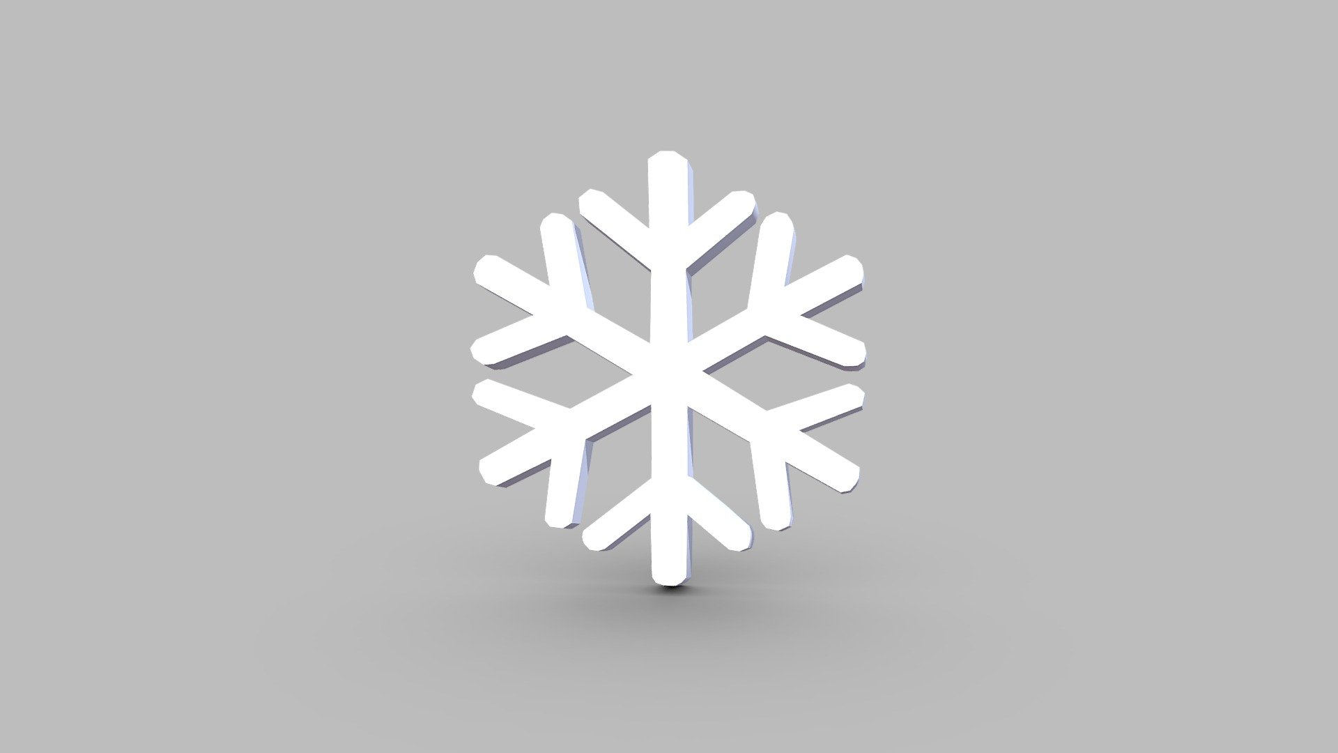 Cartoon snowflake 3d model