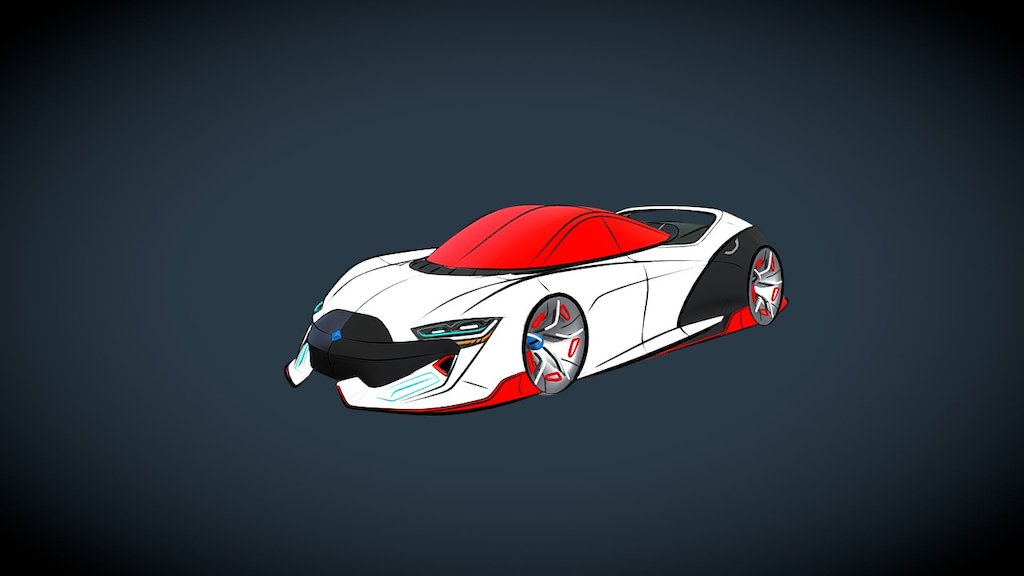 Supercar VR Sketch (Gravity Sketch) 3d model