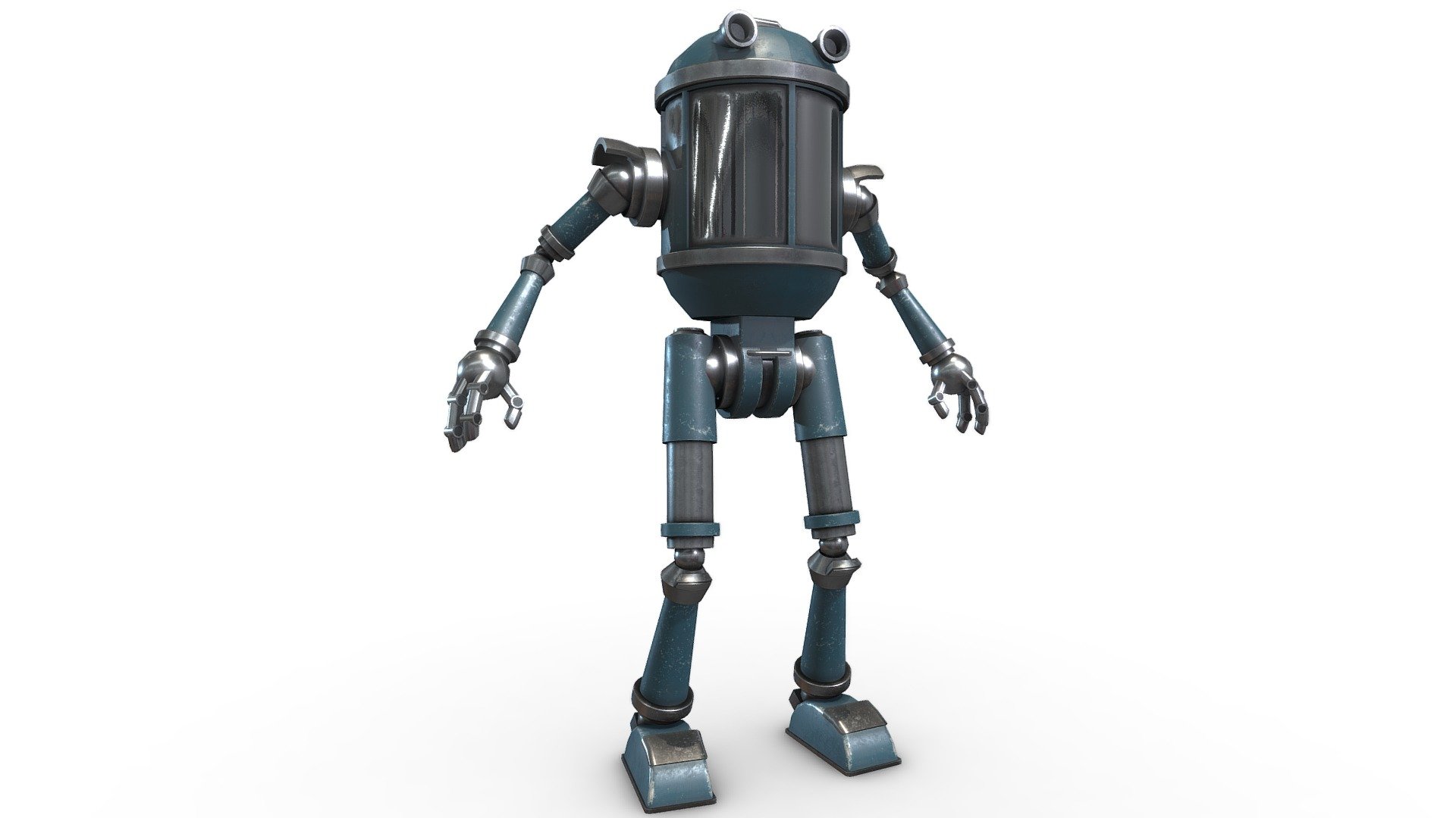 Goofy Cartoon Mech 3d model