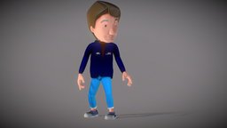 Cartoon boy character animated