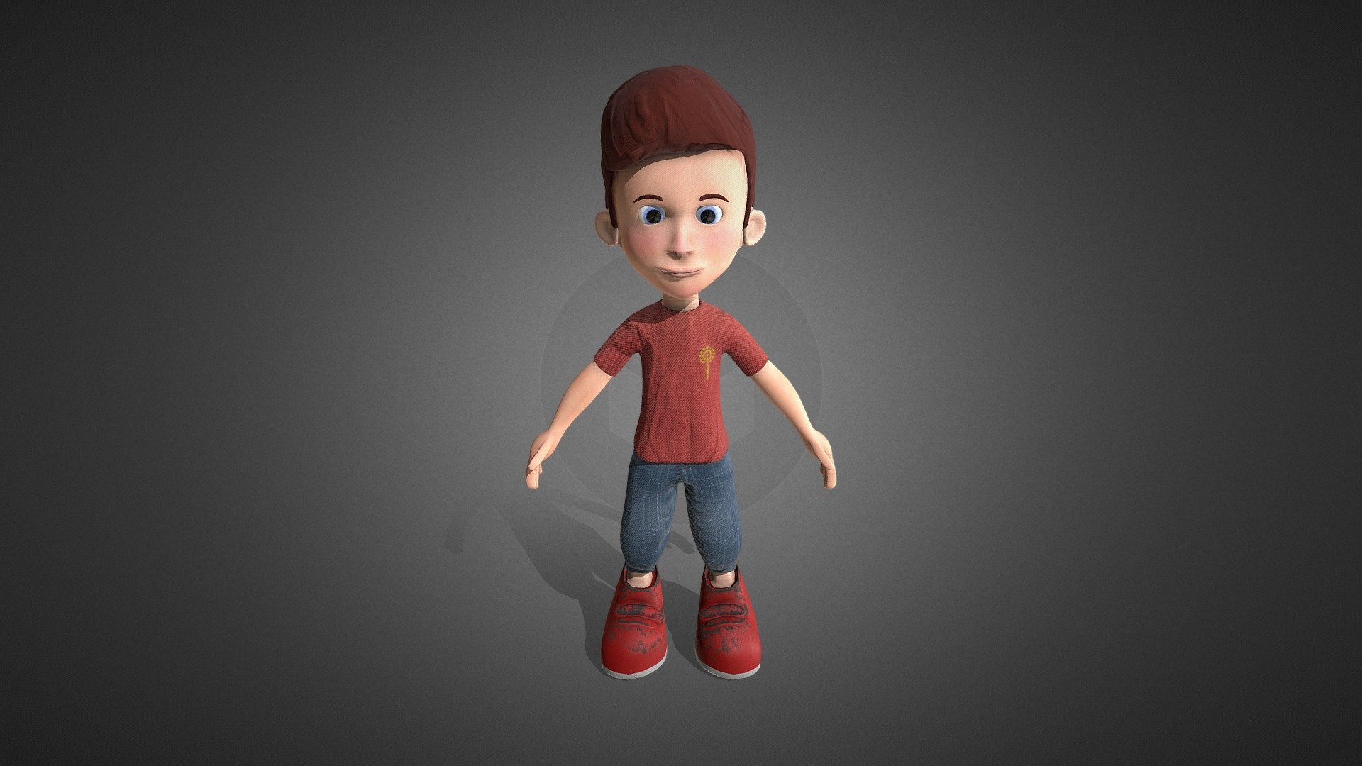 Boy Character 3d model