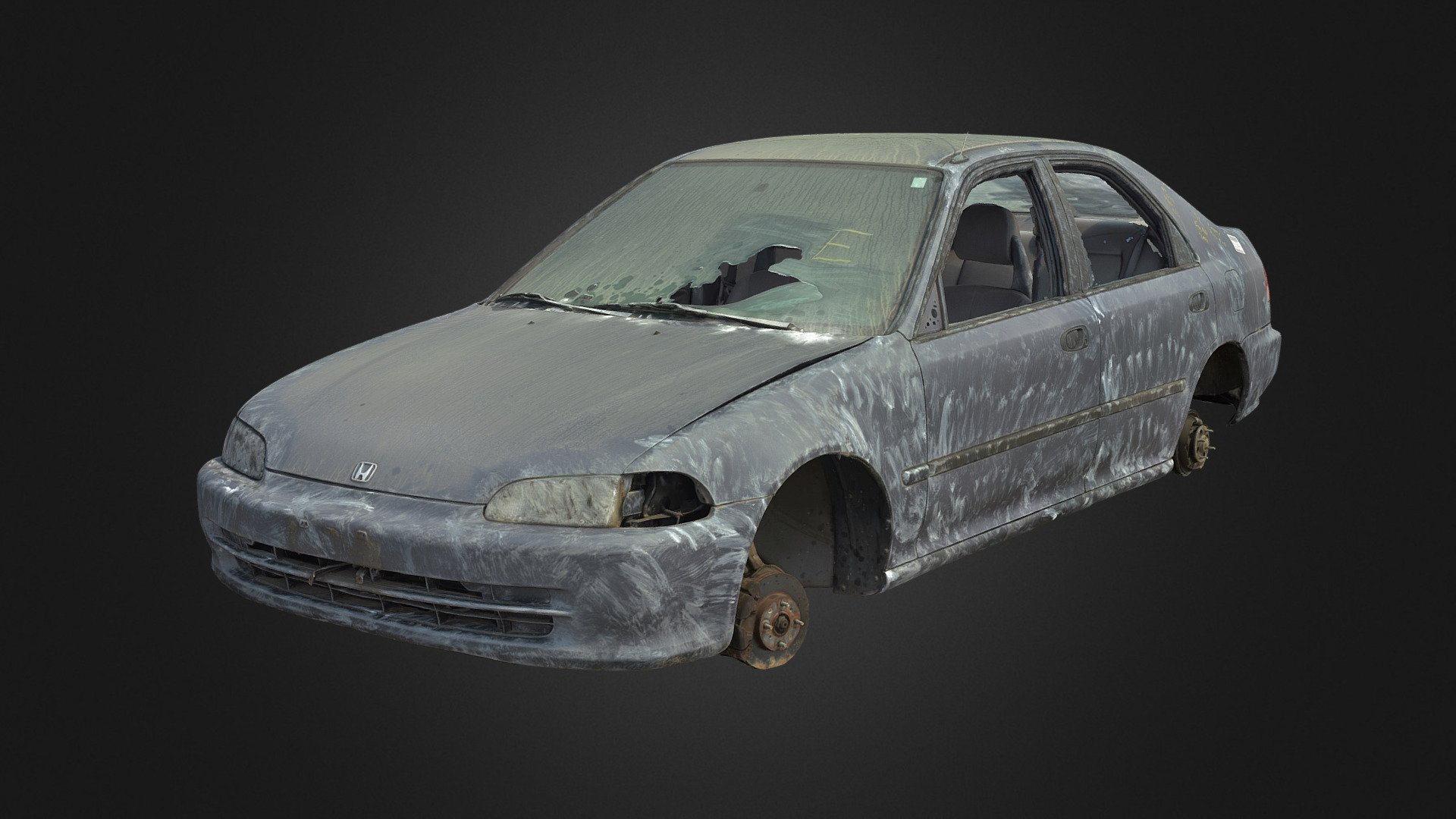 1992-1995 Civic 4-door [Scan] 3d model