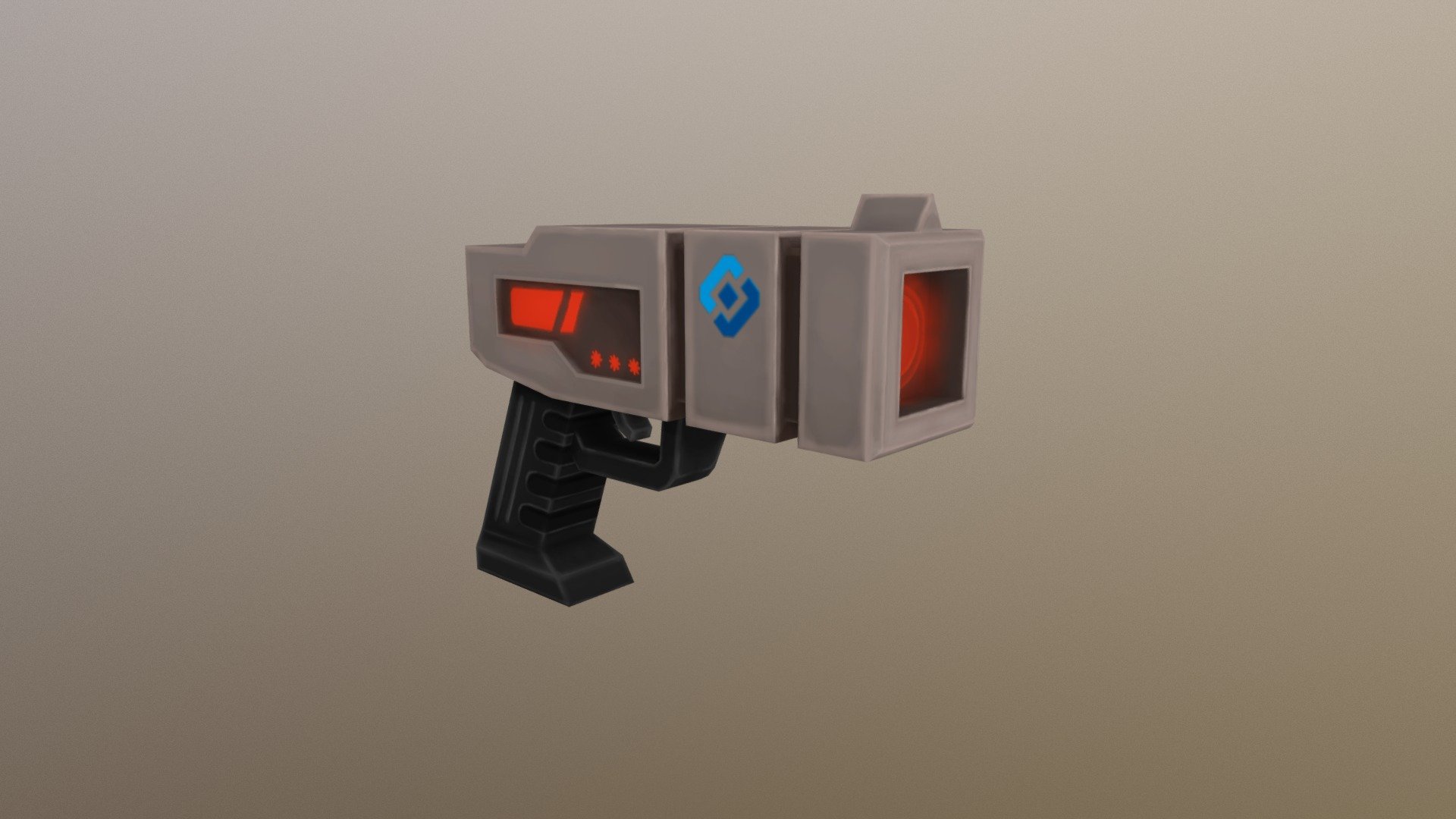 Cartoon gun 3d model