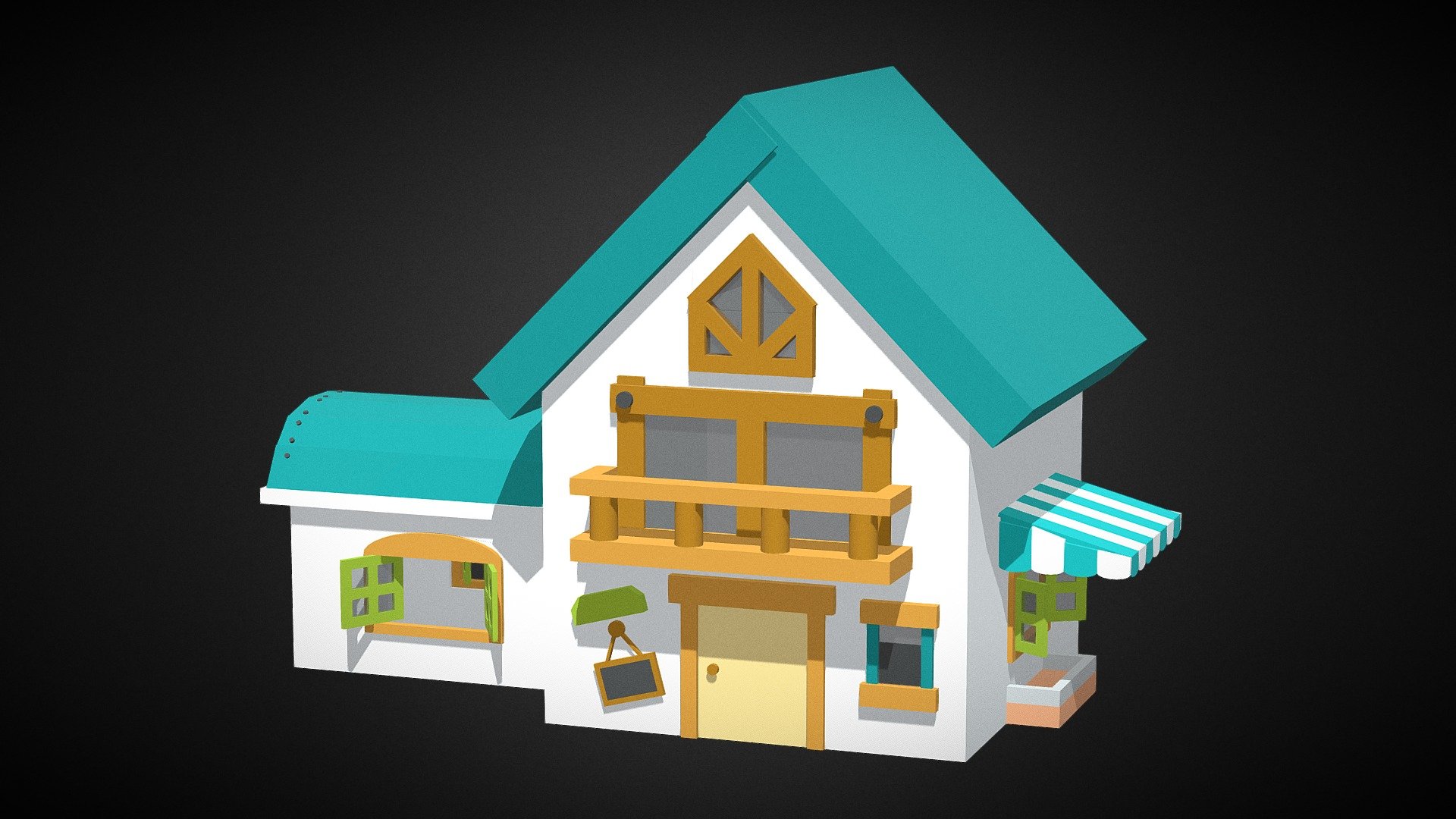 Cartoon House2 3d model