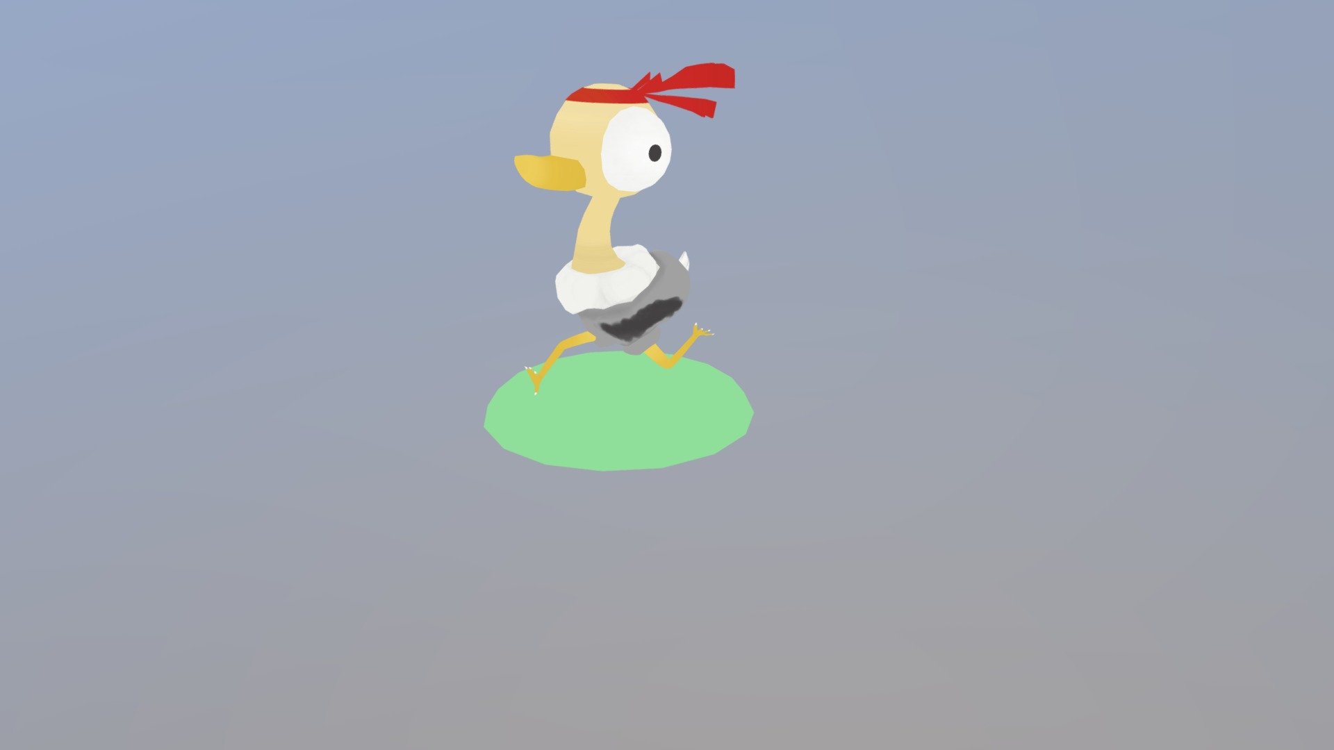 Cartoon Ostrich 3d model