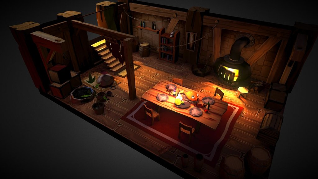 Interior Tavern 3d model